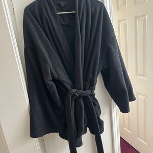 SKIMS Black Wrap Cape Jacket